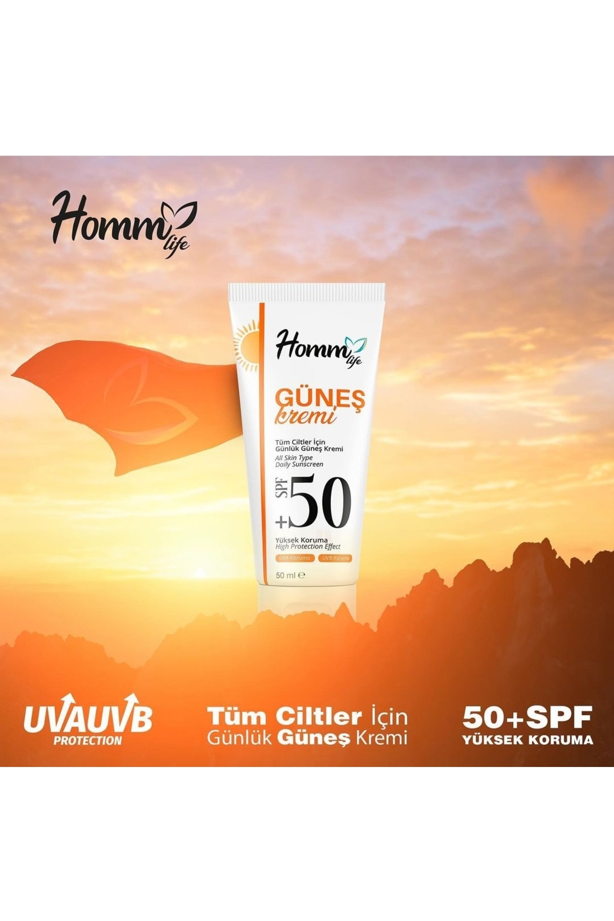 Homm Bitkisel HOMM LİFE GÜNEŞ KREMI 50 SPF 50ML