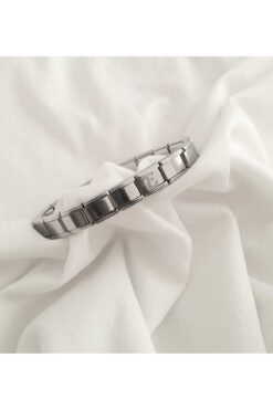 bijoux uniques Çelik E Harfli İtalyan Bileklik