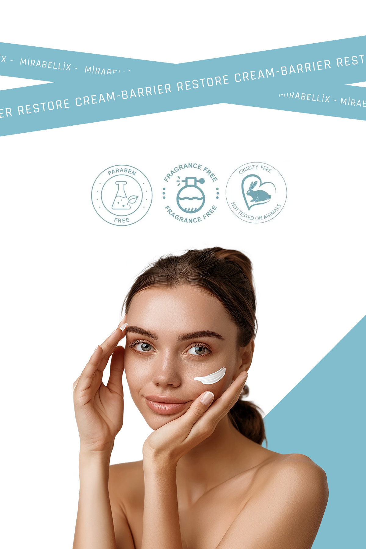 Mirabellix CICA & Seramid Onarıcı Krem – Cilt Bariyerini Güçlendirir, Hassas Ciltler İçin, 50 ml - Görsel 3