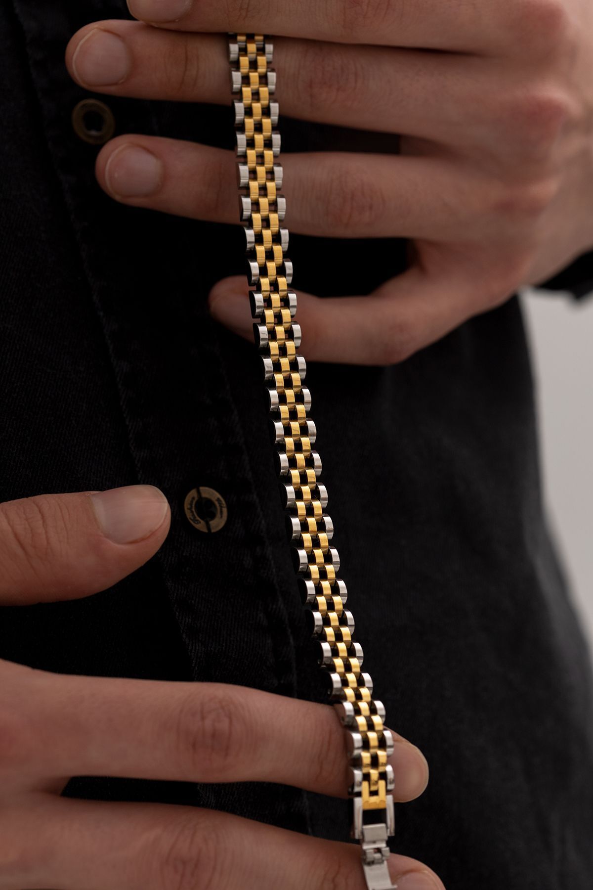 OSMANLI GÜMÜŞ Erkek Çelik Bileklik - Saat Kordonu Model Çelik Bileklik - Görsel 2