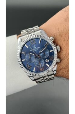 Daniel Klein Exclusive Erkek Kol Saati 3 ATM Su Geçirmezlik Gümüş & Lacivert Renk