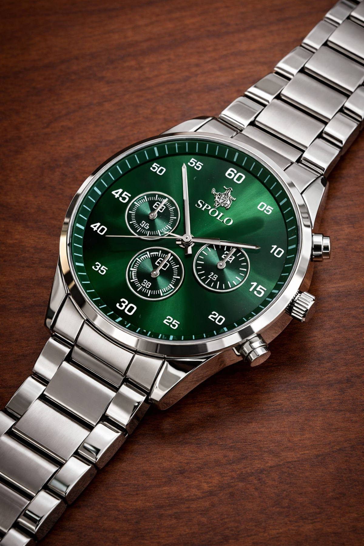 S.POLO Marka Yeşil kadran Orijinal Erkek Kol Saati Bileklik Hediyeli