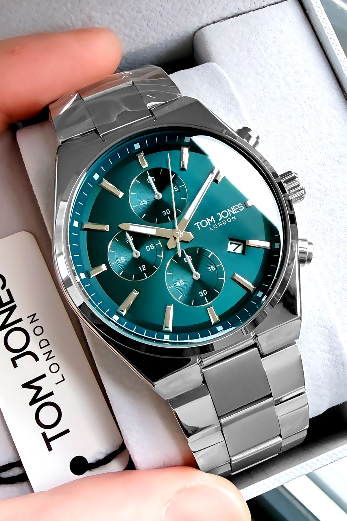 Tom Jones Erkek Kol Saati 3 Atm Su Geçirmez Gümüş Renk Çelik Kordon Agr55 - Görsel 2