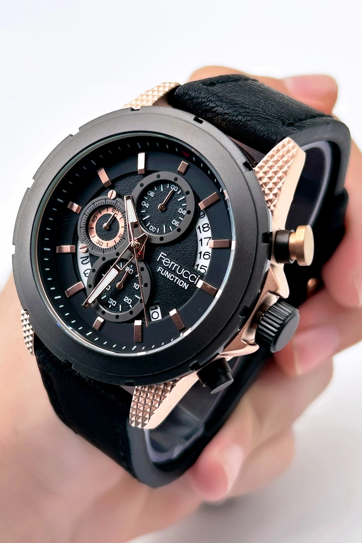 Ferrucci Function FCF.23010 Deri Kordon Erkek Kol Saati