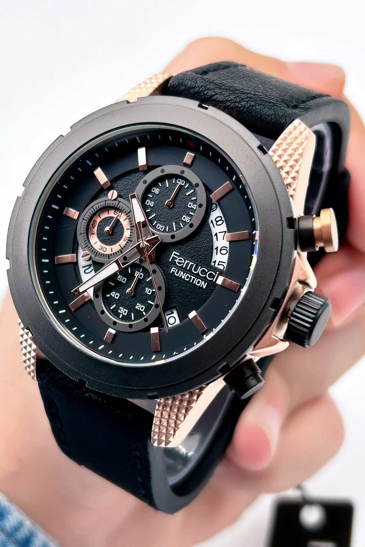 Ferrucci Function FCF.23010 Deri Kordon Erkek Kol Saati - Görsel 2