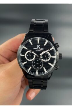 Daniel Klein Erkek Kol Saati Çelik kordon 3 ATM Su Geçirmez Siyah Renk