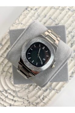Mazzy Eşref Tek Model İçi Siyah Patek Çelik Kol Saati