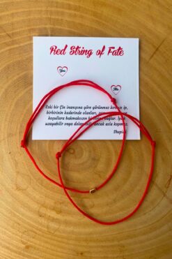 Shepidi 2'li Sevgililer Günü Kırmızı Ip Red String Of Fate Kabala Uzakdoğu Inanış Dilek Şans Bilekliği