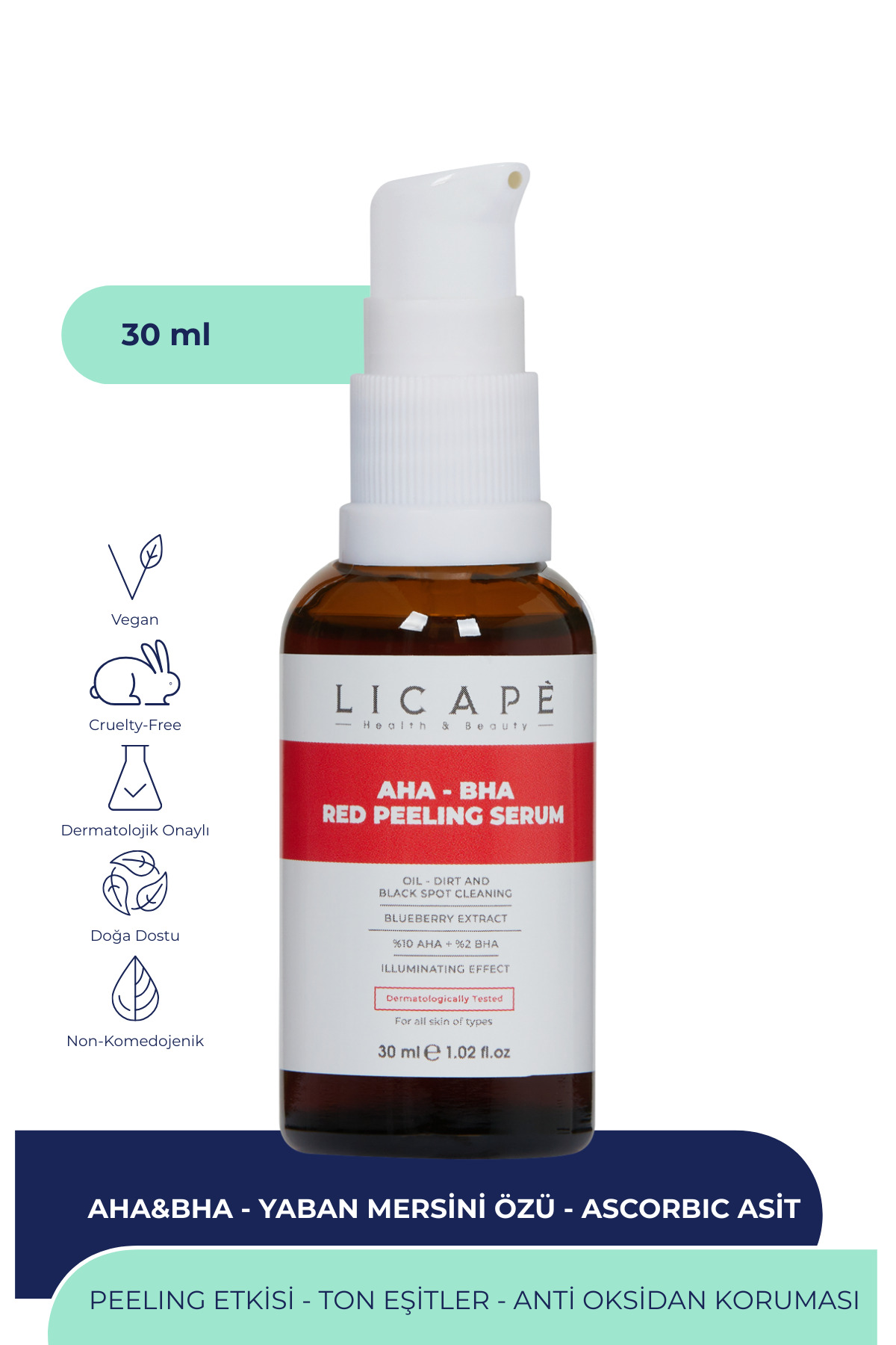 Licape Cilt Canlandırıcı %10 Aha - %2 Bha Red Peeling Serum
