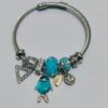 ARYA DESİGN Gümüş Renk Mavi Balık Charmlı Çelik Bileklik