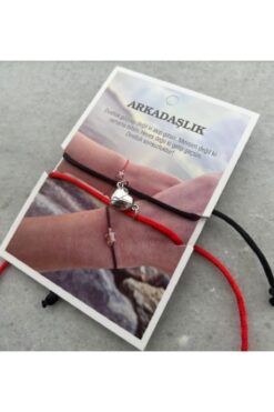 BuSefa Accessory Mıknatıslı Birleşen Kalpli Arkadaşlık Sevgili Çift Bilekliği