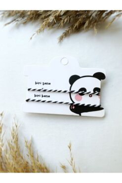 Atölye Merdiven Kawaii Panda 2li Arkadaşlık bilekliği Seti