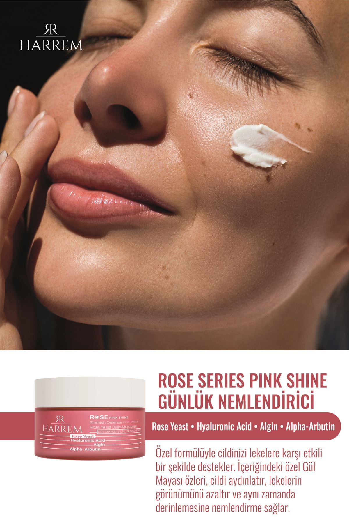 Harrem Rose Series Pink Shine Günlük Nemlendirici 50 ML - Görsel 2