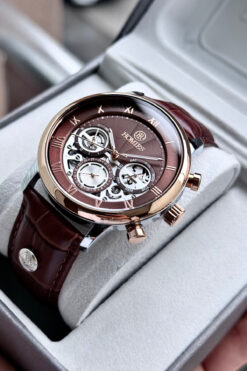 Homies Multifunction Kahverengi Erkek Kol Saati 3 Atm Su Geçirmez Deri Kordon +Hediyelik Kutusu HME2043C1