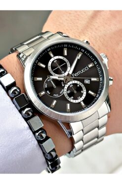 Ferrucci Function Takvimli Erkek Kol Saati 3 Atm Su Geçirmezlik Lacivert Kadran