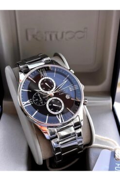 Ferrucci İç Fonksiyonları Aktif Takvim Ve Gün 30mt Suya Dayanıklı Çelik Kordon Erkek Kol Saati VS.BL