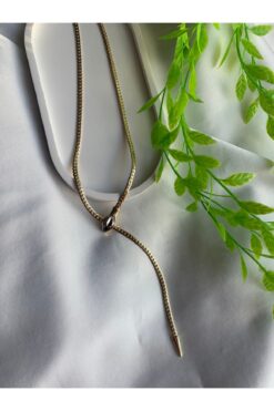 Ebruli Blgr Model Yılan Detay Asansörlü Kolye