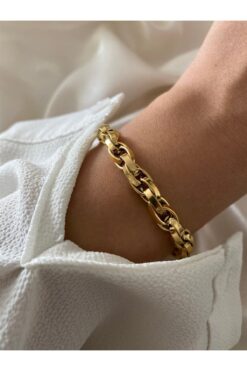 Vitastyle İç İçe Geçmeli Zincir Halat Unisex Çelik Bileklik