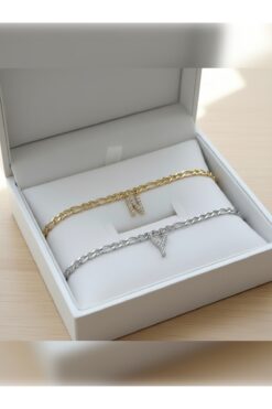 PURE BERRY ZİRKON TAŞLI BAŞ HARFLİ ÇİFT SEVGİLİ ARKADAŞ DOSTLUK BİLEKLİĞİ %100 ÇELİK(HARF BELİRT) 2 ADET