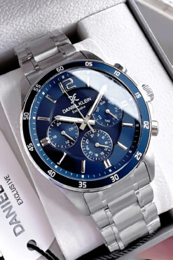 Daniel Klein Exclusive Erkek Kol Saati 3 Atm Su Geçirmez Gümüş Mavi Renk Çelik Kordon DKE2134C1