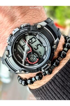 Jaga Chrono Su Geçirmez Kronometreli Analog Ve Dijital Erkek Kol Saati