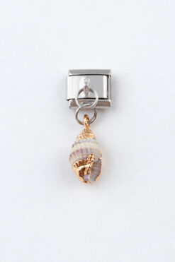 Sortie Aksesuar Doğal Deniz Kabuğu Figürlü Paslanmaz Çelik İtalyan Charm Bileklik Kişiselleştirme Eki Link