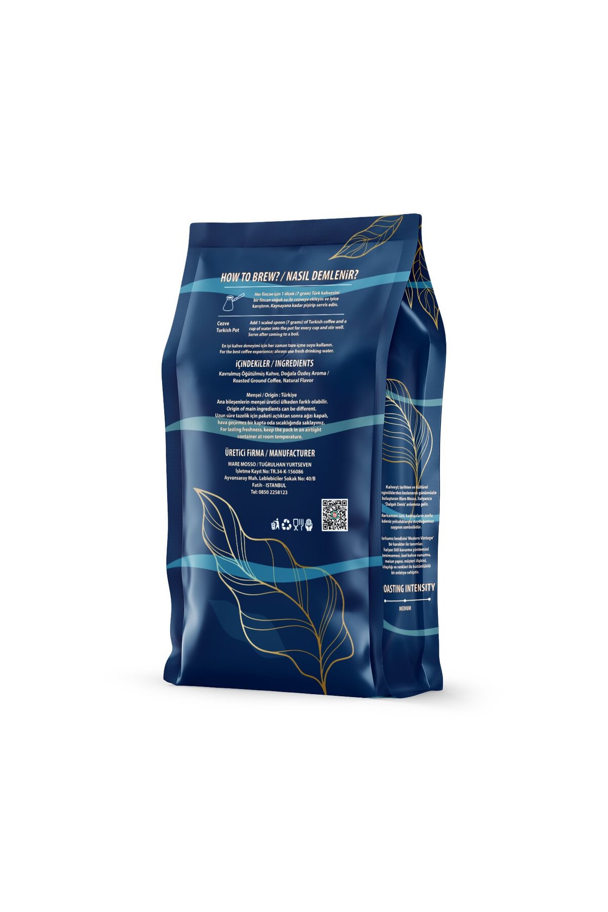 Mare Mosso Caffe ê Vendite Portakal Aromalı Türk Kahvesi 250 Gr. - Görsel 2