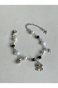 sleyshop Fairycore Kalpli Boncuklu Örümcek Bileklik