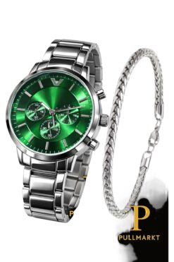 pullmarkt Bileklik + Çelik Kol Saati