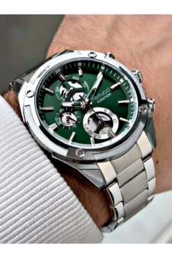 Ferrucci Function Fonksiyonlu Gümüş Renk 3 Atm Su Geçirmez Çelik Kordon Erkek Kol Saati