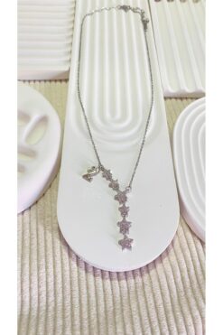 bijoux uniques Kayan Yıldız Z Harfli Çelik Kolye