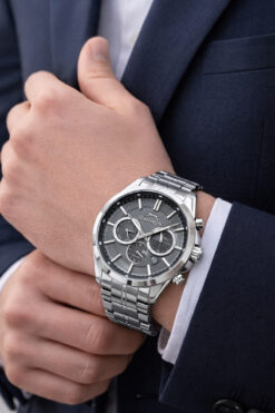 Slazenger Çelik Kordon Çelik Kasa 10 Atm İç Kadran Fonksiyonları Aktif Erkek Kol Saati ESL.2510.2.02