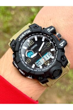 Joefox G-shock model garantili ışıklı. spor şık su geçirmez silikon kordon erkek kol saati