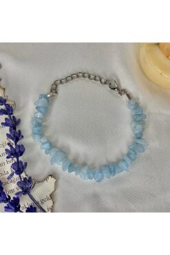 Elifsu Jewelry Akuamarin Taşı Doğal Taş Kırıktaş Bileklik