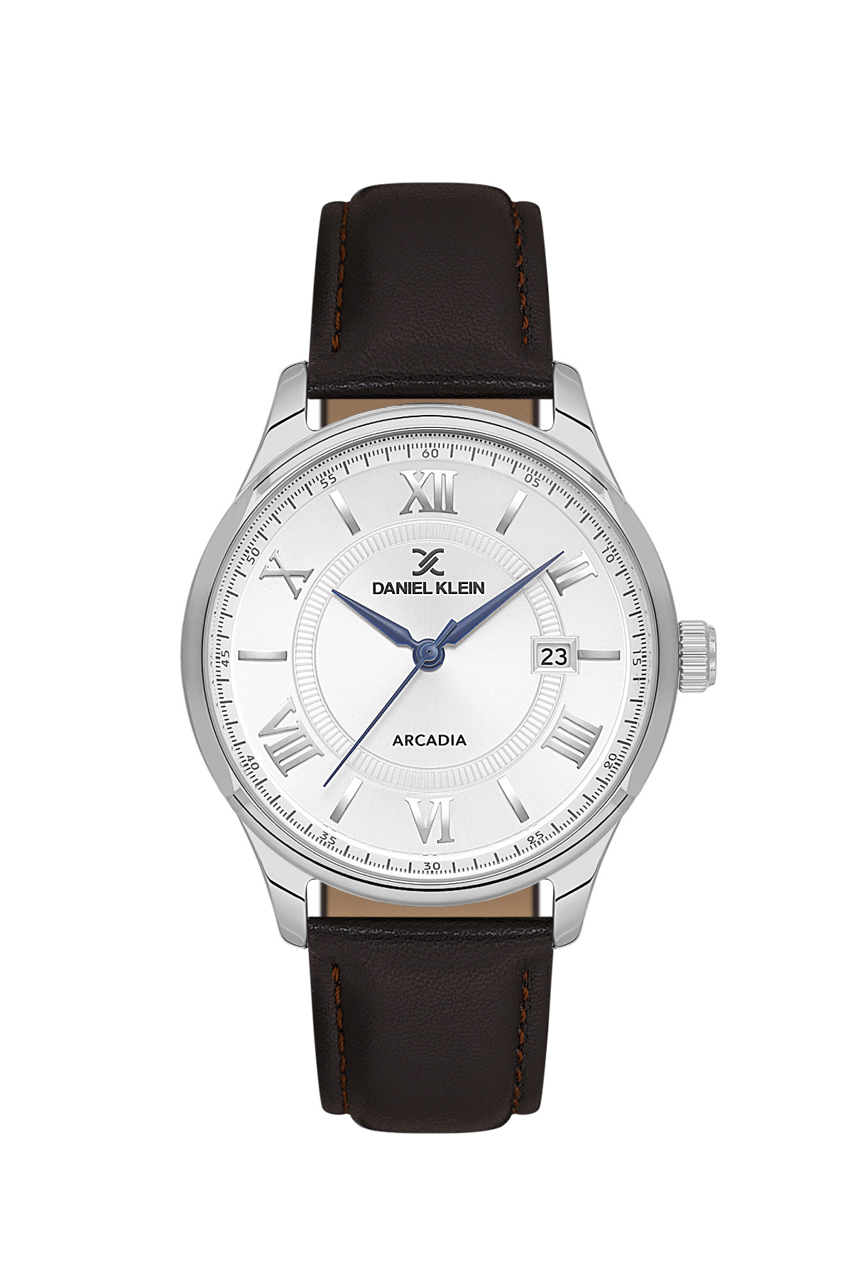 Daniel Klein Klasik Kahverengi Deri Kordonlu Beyaz Kadranlı 41 Mm Erkek Kol Saati Dk.1.14051