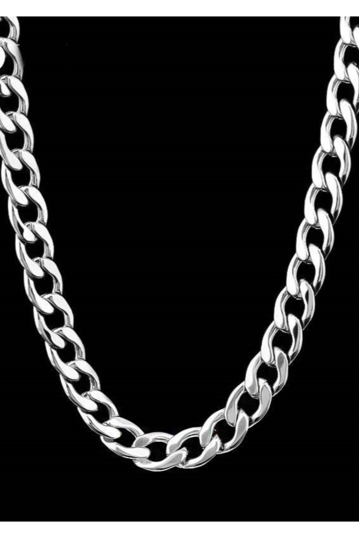 Takı Dükkanı Gemici Gurmet Paslanmaz Çelik Erkek Zincir Kolye 6 mm 56 cm h081