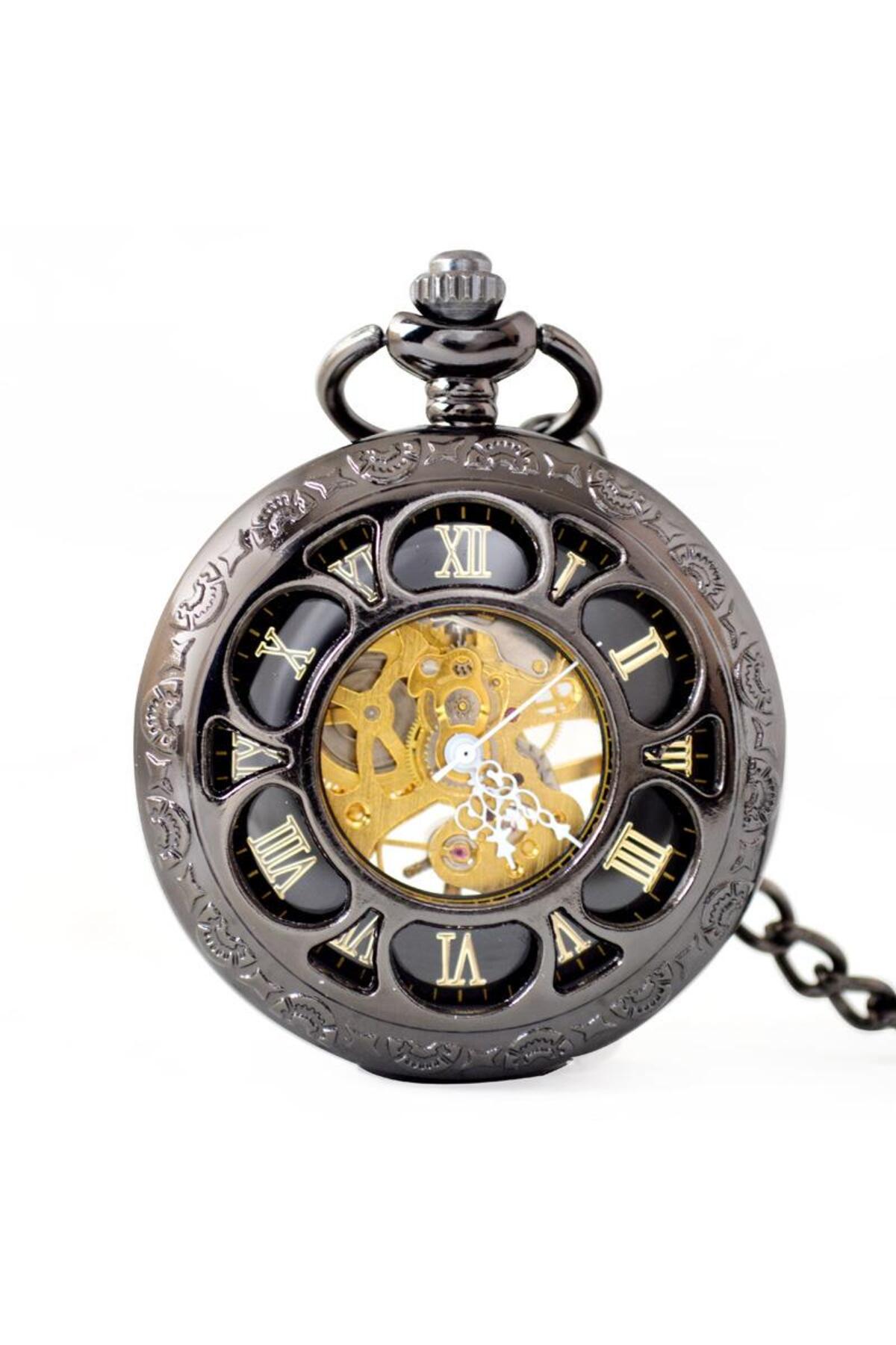 valkyrie Kurmalı Mekanik İskelet Köstekli Cep Saati