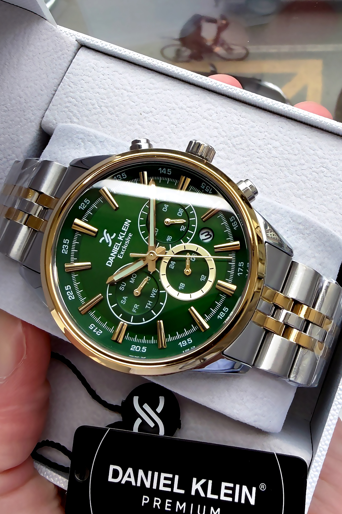 Daniel Klein Exclusive Erkek Kol Saati Su Geçirmez Gümüş Gold Renk Çelik Kordon DKE2115C10