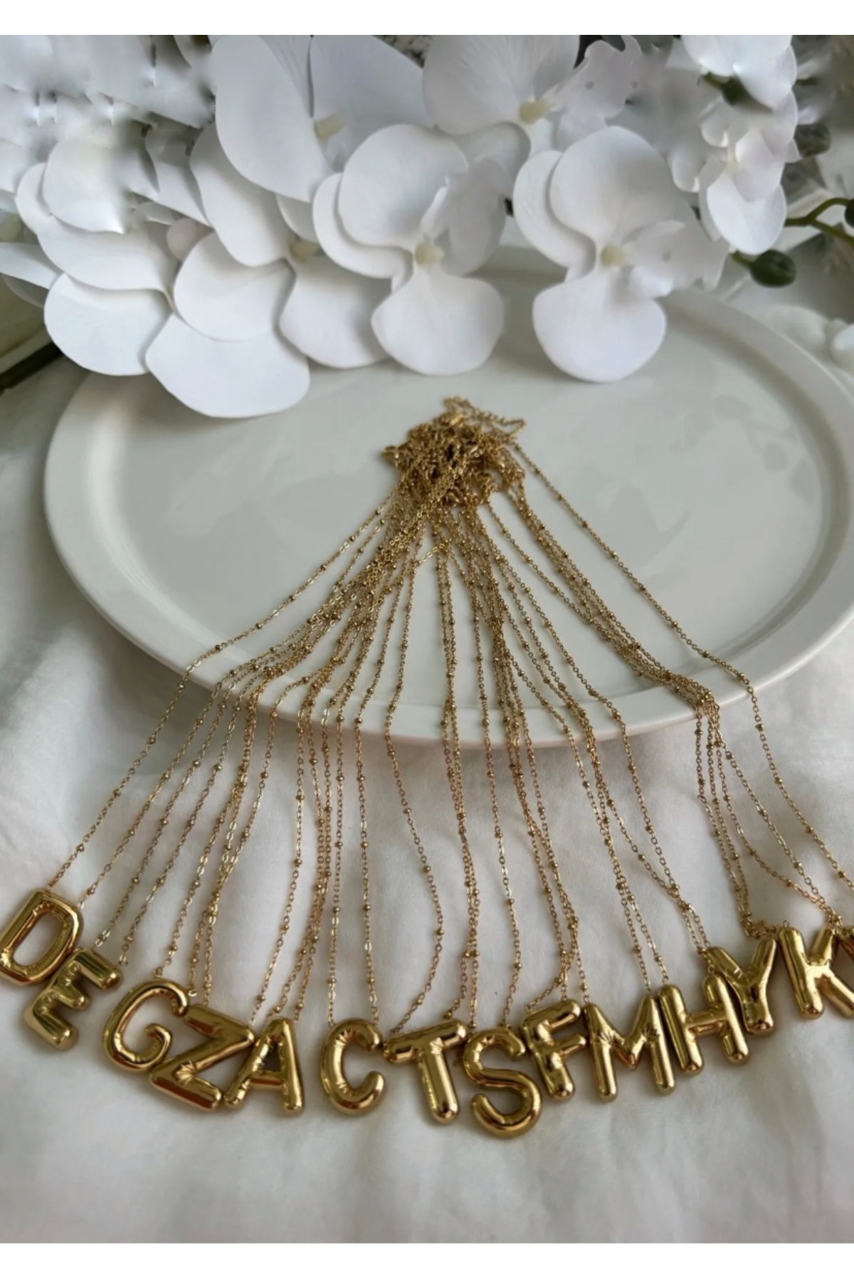 Asia by Leuvoié Üç Boyutlu Çelik M Harfli Balon Kolye - Görsel 2