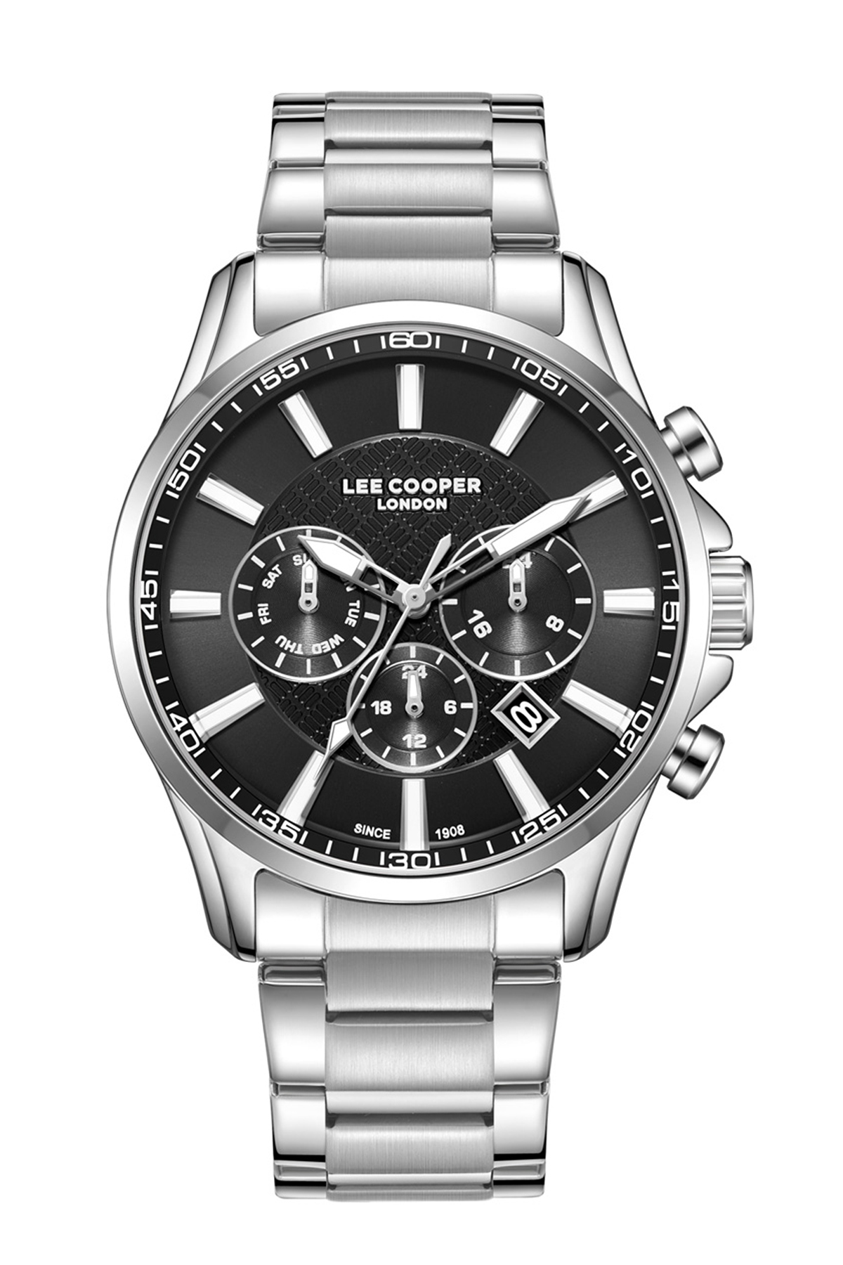 Lee Cooper Orijinal Fonksiyonlu Takvimli Çelik Erkek Kol Saati