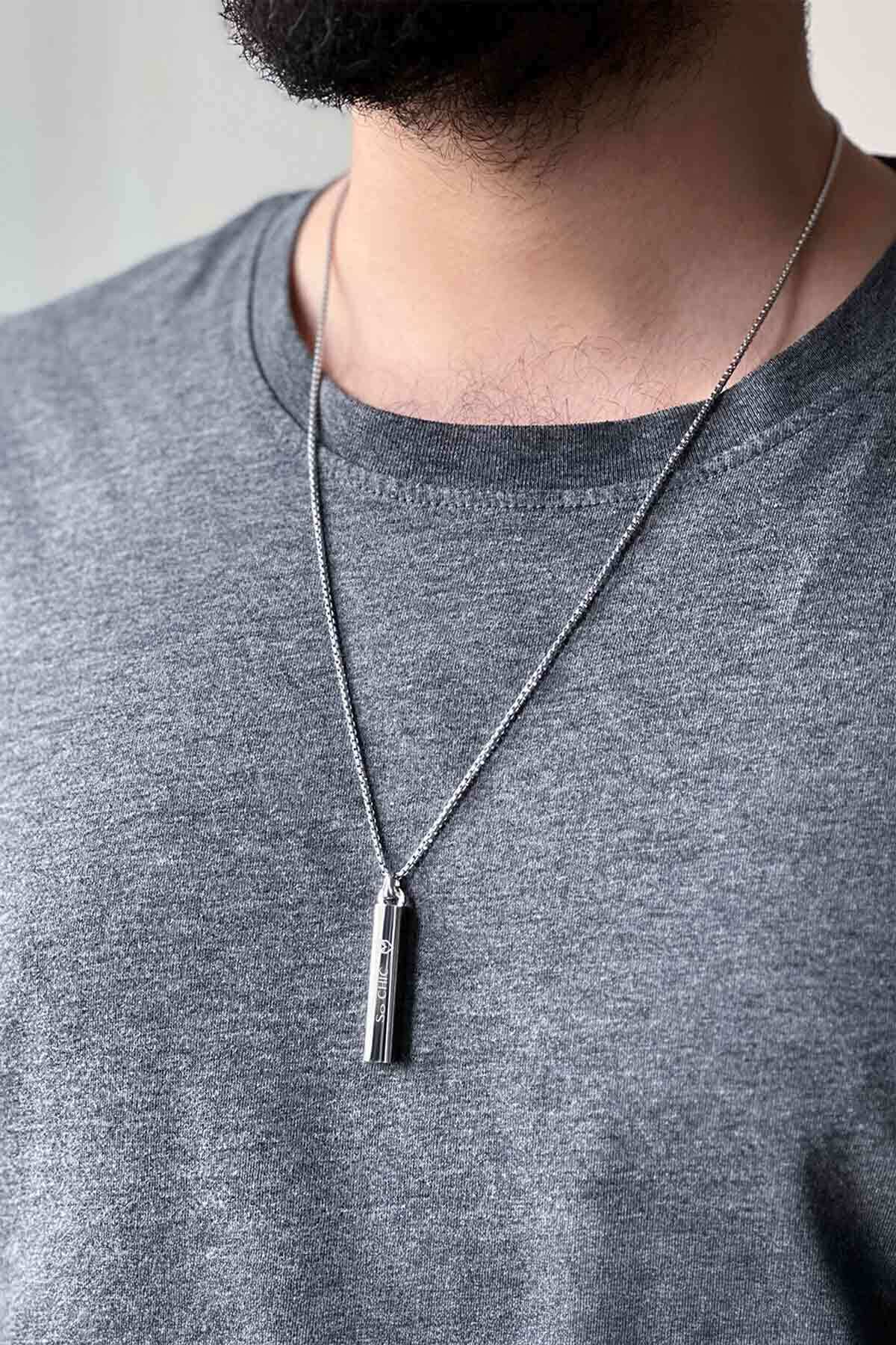 So CHIC... So Chic... Çelik Buradayım Kolyesi - Görsel 2