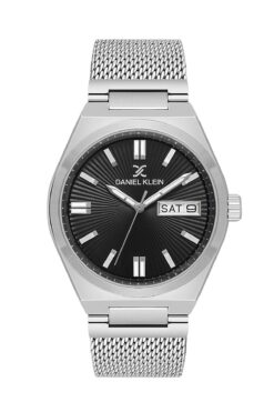 Daniel Klein Kadranı Siyah Gümüş Renk Takvimli Erkek Kol Saati