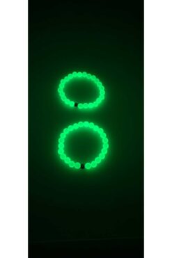 Lio20 Fosforlu Kedigözü 2'Li Bileklik-Karanlıkta Parlar-Sevgili Arkadaş Aile Kombini Hediyelik Aksesuar