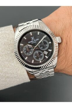 Daniel Klein Gümüş Siyah Renk Erkek Kol Saati 3 Atm Su Geçirmezlik