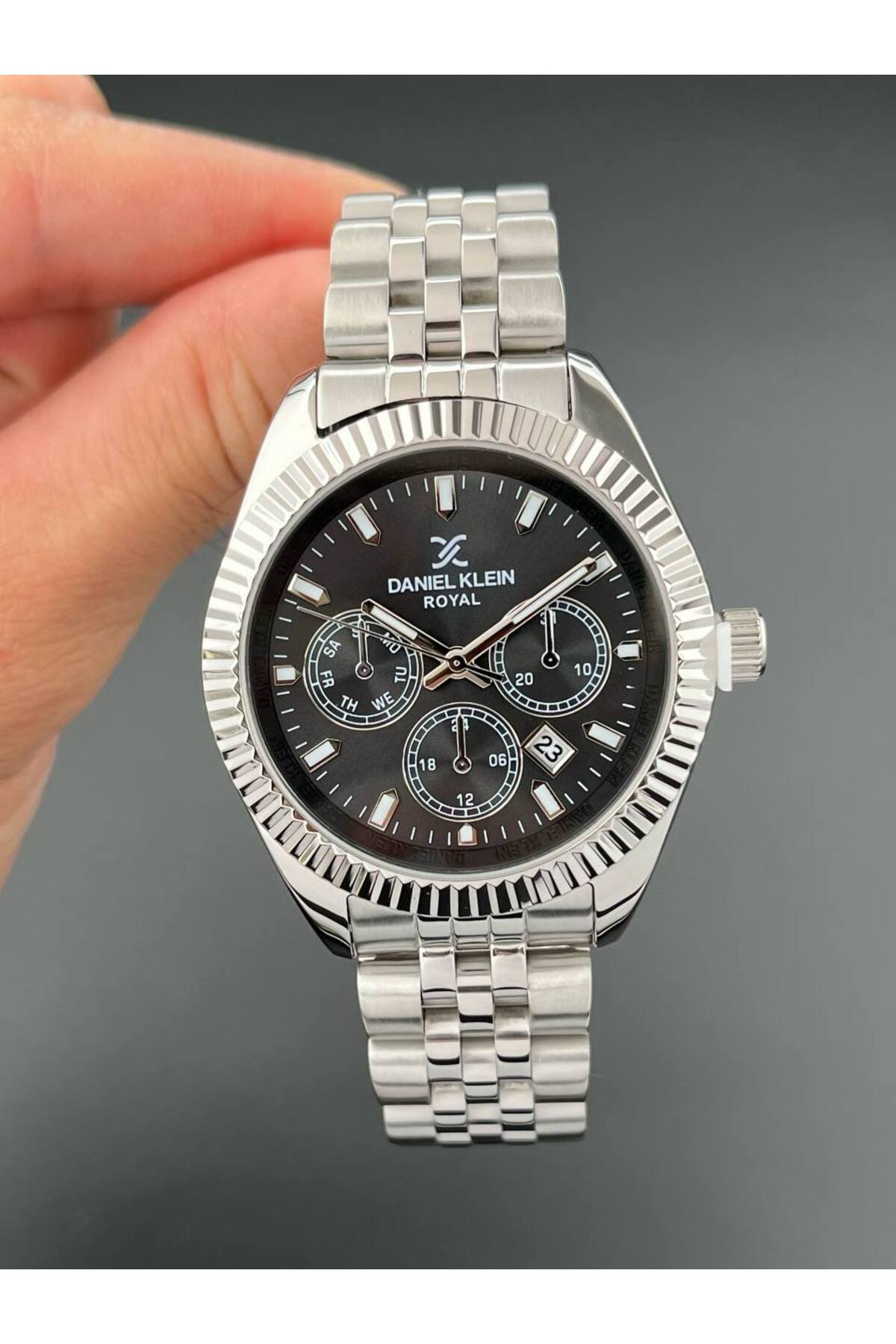 Daniel Klein Gümüş Siyah Renk Erkek Kol Saati 3 Atm Su Geçirmezlik - Görsel 2