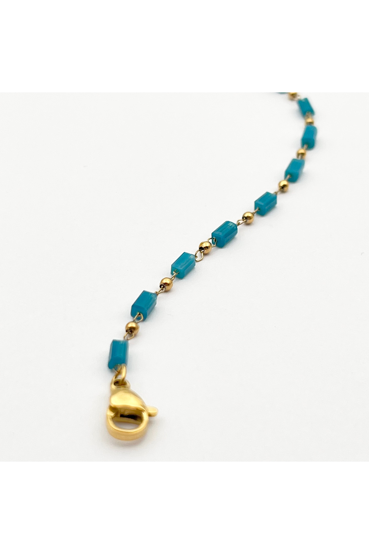 Siya Silver Turkuaz Boncuklu Çelik Bileklik - Görsel 3