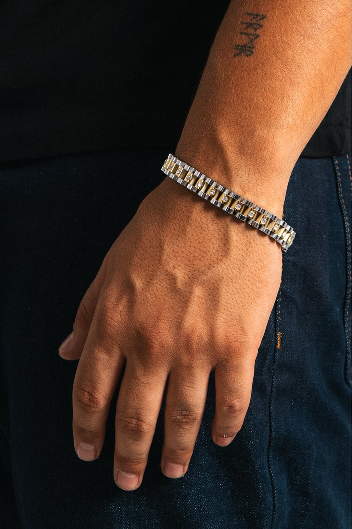 Crupt Studio 316L Çelik Old Money Taşlı Erkek Bileklik - Görsel 3