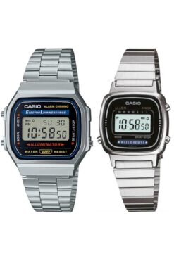 Casio A168WA-1WDF - LA670WA-1DF Çift Kol Saati