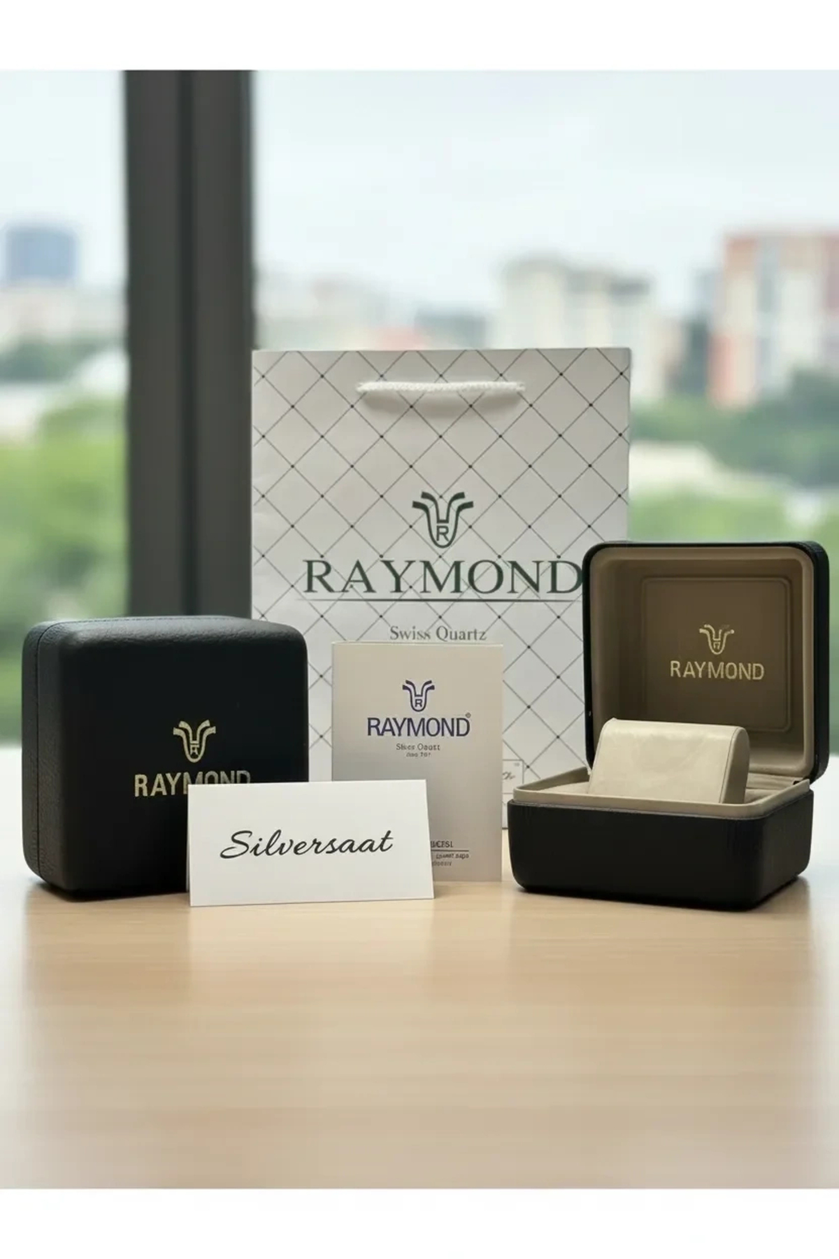 Raymond Özel Seri Otomatik Diplomat Klipsli Deri Kordon Erkek Saati - Görsel 3