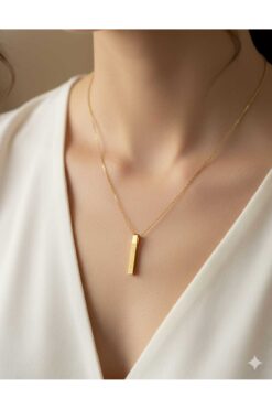 Miyoste Ayetel Kürsi Kolye Paslanmaz Çelik Gold Renk Ayetel Kürsi Kolye